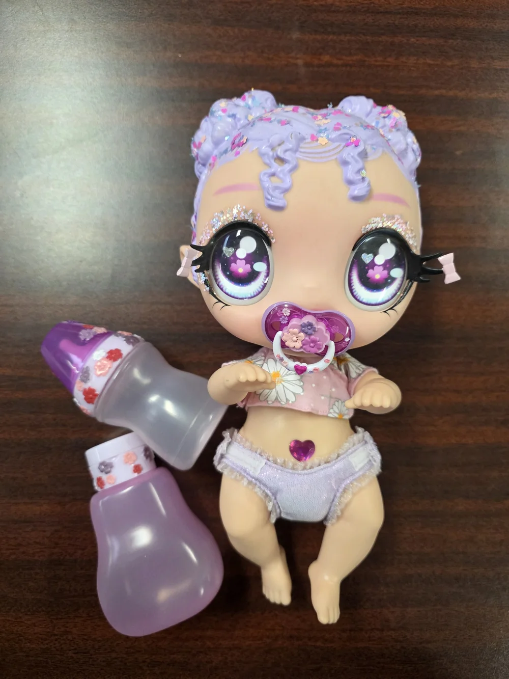MGA Entertainment Glitter BABYZ Lila Wildboom Baby Doll